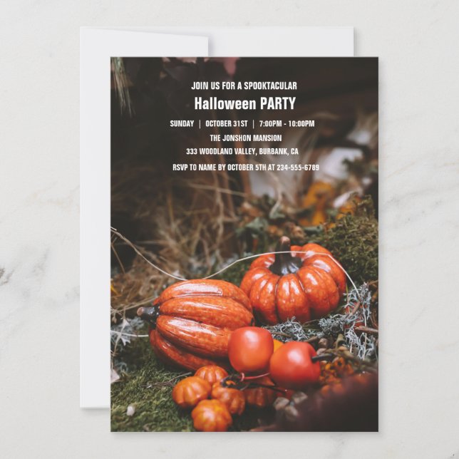 Invitación Spooktacular Dark Halloween Party I (Anverso)