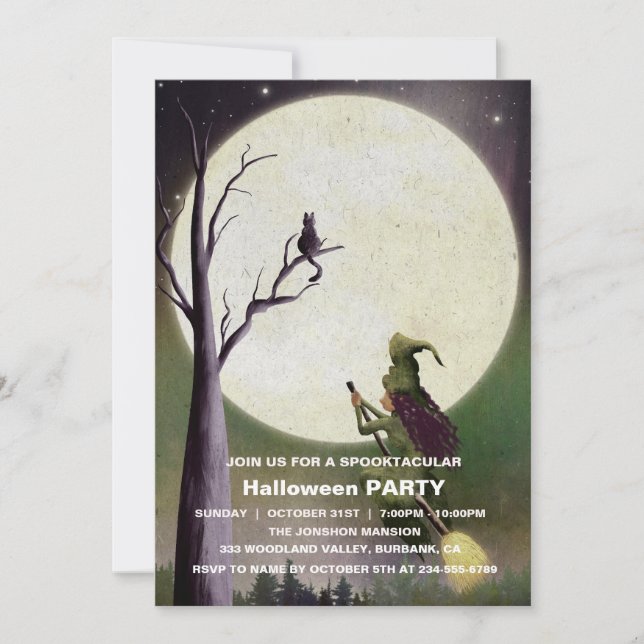 Invitación Spooktacular Dark Halloween Party I (Anverso)