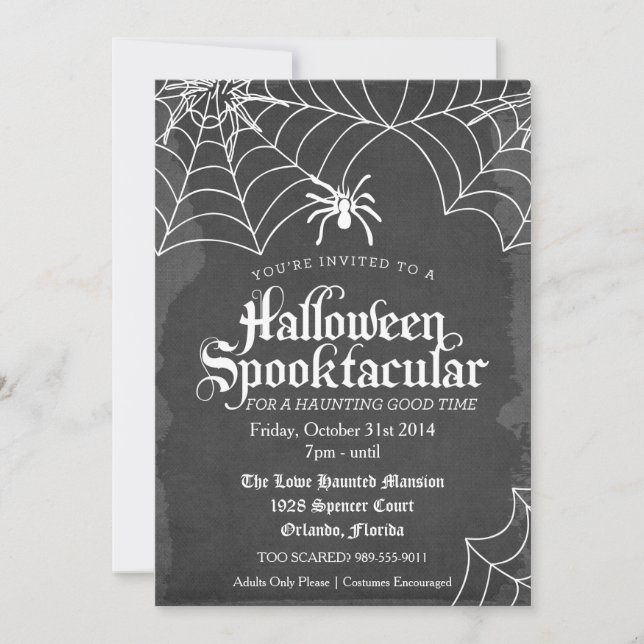 Invitación Spooktacular de Halloween - Fiesta de d (Anverso)