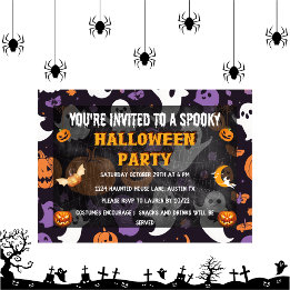 Invitación Spooktacular Ghostly kids Halloween Party