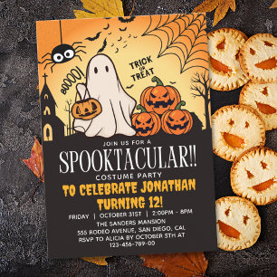 Invitación Spooktacular Halloween Birthday Kids