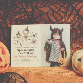 Invitación Spooktacular Halloween Boy Photo Birday Party