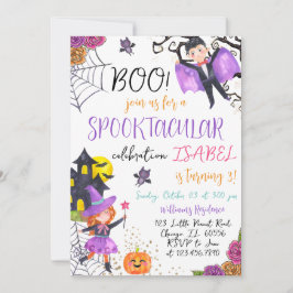 Invitación Spooktacular Pink Halloween Cumpleaños
