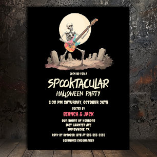 Invitación Spooktacular Skeleton Halloween