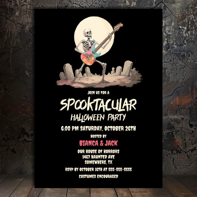 Invitación Spooktacular Skeleton Halloween (Subido por el creador)