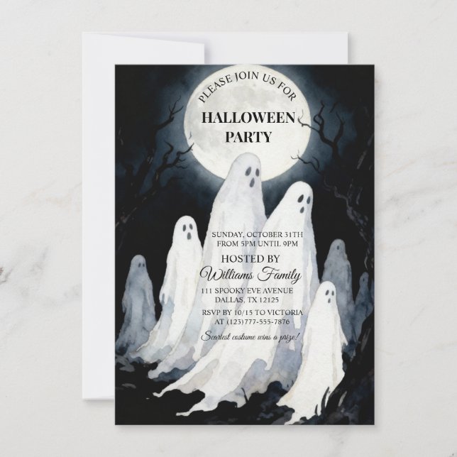 Invitación Spooktacular Spookular Ghost Halloween Party (Anverso)