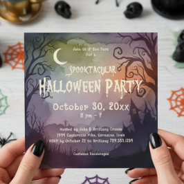 Invitación Spooktacular Spookular Moonlit Night Halloween Par