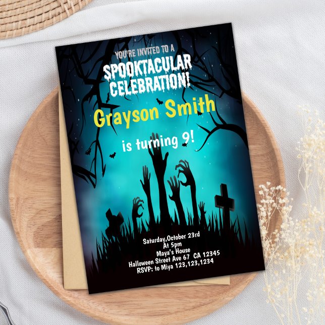 Invitación Spooky Cute Halloween Party Invitation Card (Halloween Halloween Cards)