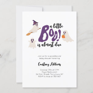 Invitación Spooky Ghosts Halloween Baby Shower