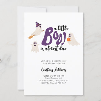 Invitación Spooky Ghosts Halloween Baby Shower