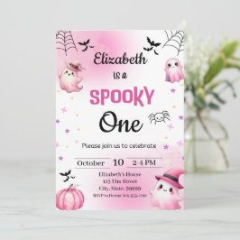 Invitación Spooky Halloween Birthday Chica