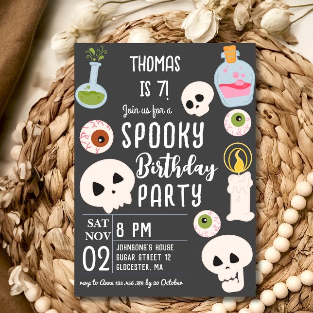 Invitación Spooky halloween cumpleaños (Subido por el creador)