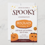 Invitación Spooky Halloween Invitation for Birthday Pumpkin<br><div class="desc">Printable Spooky Halloween Invitation
You will find here a beautiful editable invitation! Get started on your party!
✔ 5"x7" vertical invite</div>