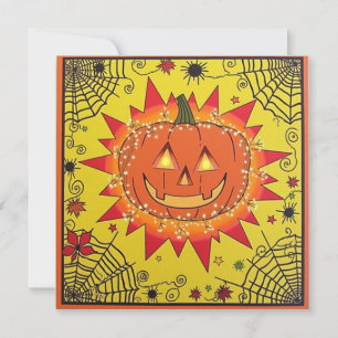 Invitación Spooky Happy Halloween Pegatina