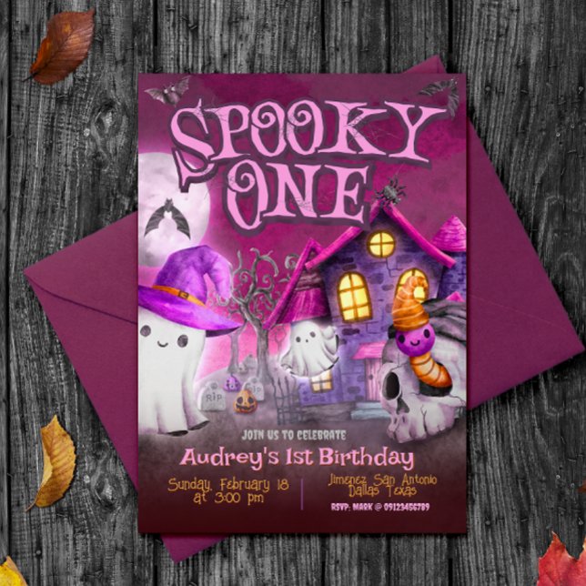 Invitación Spooky One - 1er Cumpleaños (Subido por el creador)