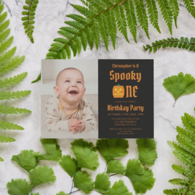 Invitación Spooky One 1st Birthday (Subido por el creador)