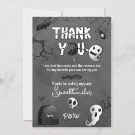Invitación Spooky One Ghost Halloween Thank You Cards