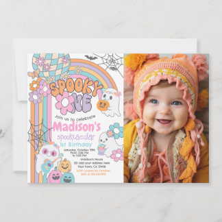 Invitación Spooky One Hippie Halloween 1st Birthday