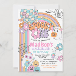Invitación Spooky One Hippie Halloween 1st Birthday