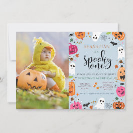 Invitación Spooky One photo Halloween 1er cumpleaños