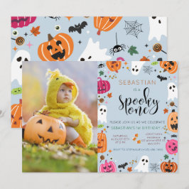 Invitación Spooky One photo Halloween 1er cumpleaños