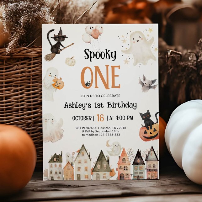 Invitación Spooky One | Primer cumpleaños de Halloween (Subido por el creador)