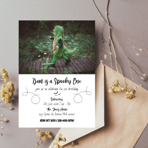 Invitación Spooky One   Primer cumpleaños de Halloween   CON
