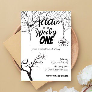 Invitación Spooky One   Primer cumpleaños de Halloween   Invi