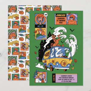 Invitación Spooky Scooby-Doo Mystery Machine Birday