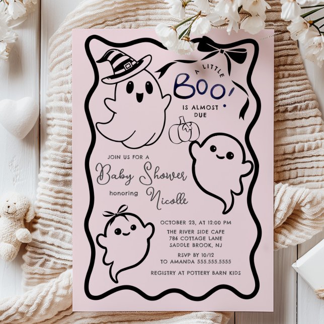 Invitación Spooky Sweet Little Boo Baby Shower (Subido por el creador)