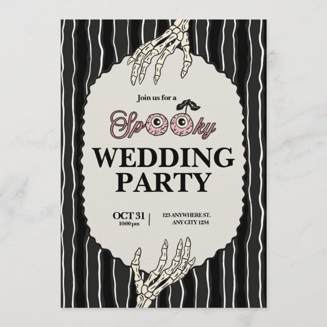 Invitación Spooky Till Death Do Us Part Wedding (Anverso)