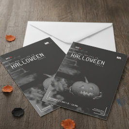 Invitación Spooky VHS Halloween Party Invitation Card...