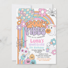 Invitación Spooky Vibes Hippie Halloween ANY AGE
