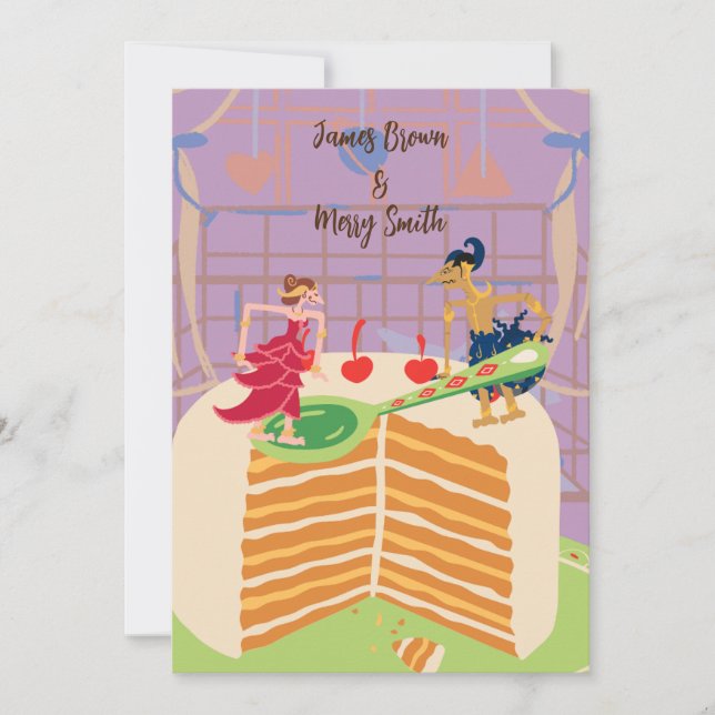 Invitación Spoonful Take the Sweetest Bite Boda (Anverso)