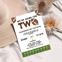 Invitación Sport Football  Second Birthday 2nd year Down