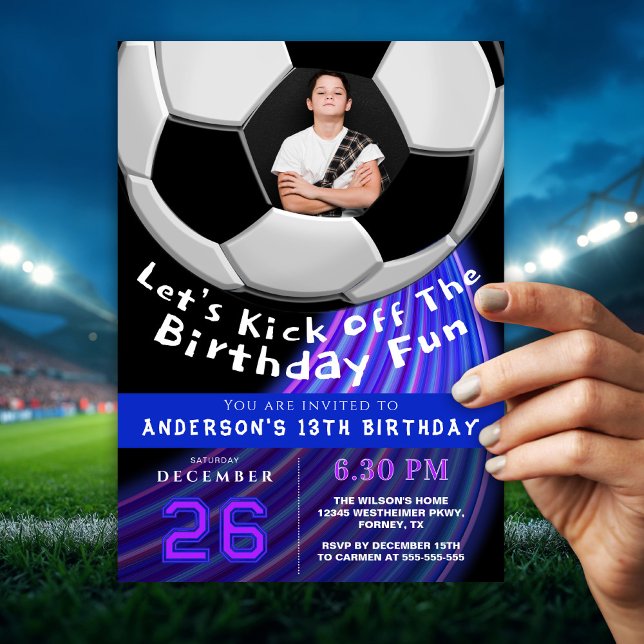 Invitación Sporty Birthday Photo Invitation For Boys  (Subido por el creador)