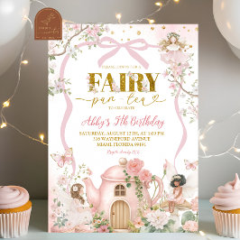 Invitación Spring Coquette Enchanted Fairy Tea Party Birthday