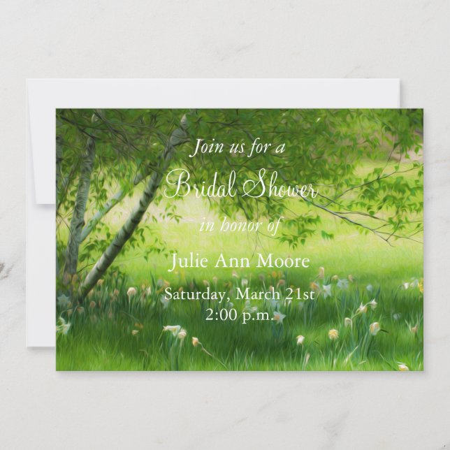 Invitación Spring Daffodils Bridal Shower (Anverso)