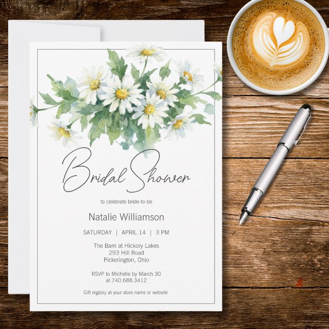 Invitación Spring Daisies Bridal Shower  (Subido por el creador)