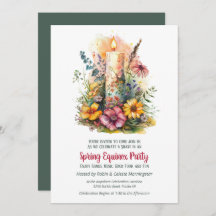 Spring Equinox Party Wildflowers & Candle Sabbat