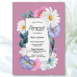 Invitación Spring Floral Engagement Party