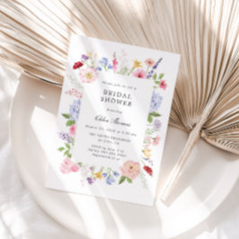 Invitación Spring Floral Frame Bridal Shower