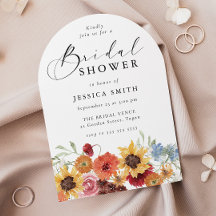 Spring Floral Modern Arch Bridal Shower 