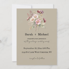 Invitación Spring Floral Wedding Invitation