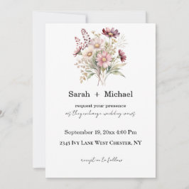 Invitación Spring Floral Wedding Invitation