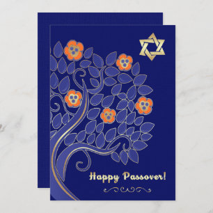 Invitación Spring Flowering Tree Passover Seder 