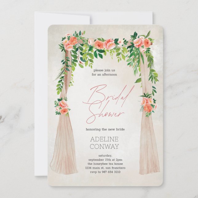 Invitación Spring Gate Garden Bridal Shower Celebration (Anverso)