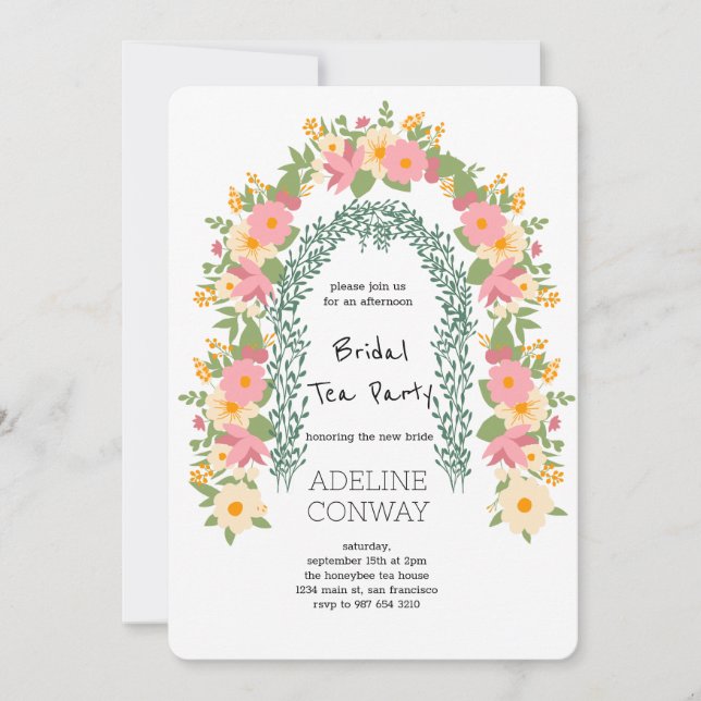 Invitación Spring Gate Garden Bridal Shower Celebration (Anverso)