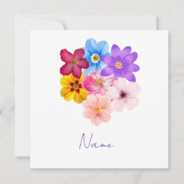 Invitación Spring Harmony - Mixed Watercolor Flower Bouquet
