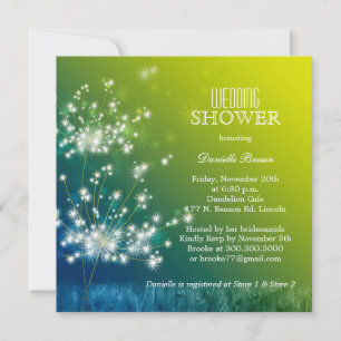 Invitación Spring Meadow Dandelions Bridal Shower